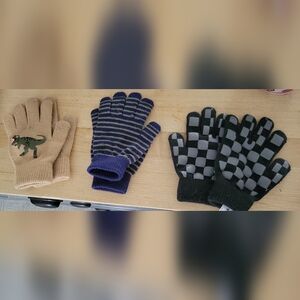 Stylish Men's Gloves Set - Tan, Blue, Black